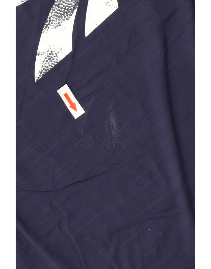 REEBOK Herre grafisk T-shirt Top Medium Navy Blue