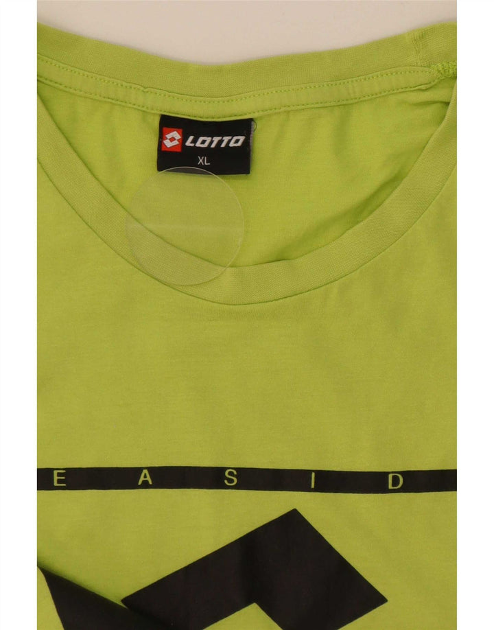Lotto Herre Grafisk T-Shirt Top XL Grøn