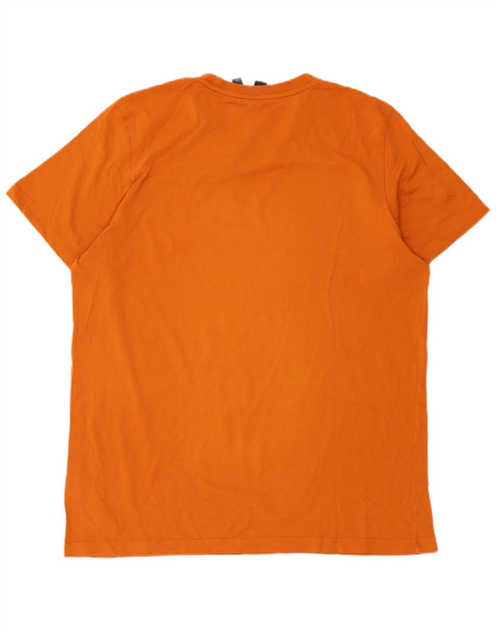 Adidas Herre Grafisk T-Shirt Top Stor Orange Bomuld