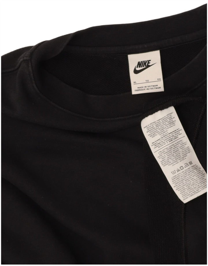 NIKE Mens Sweatshirt Jumper XL Black Cotton