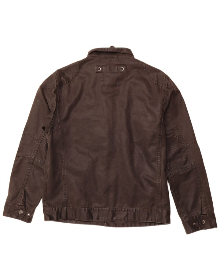 ENGBERS Herre Utility Jacket UK 40 Large Black Cotton