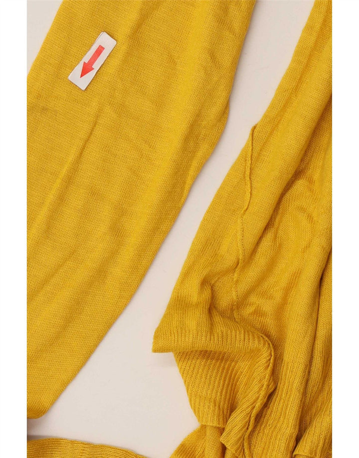 Zara Dame Oversized Boat Neck Jumper Sweater UK 14 Medium Yellow