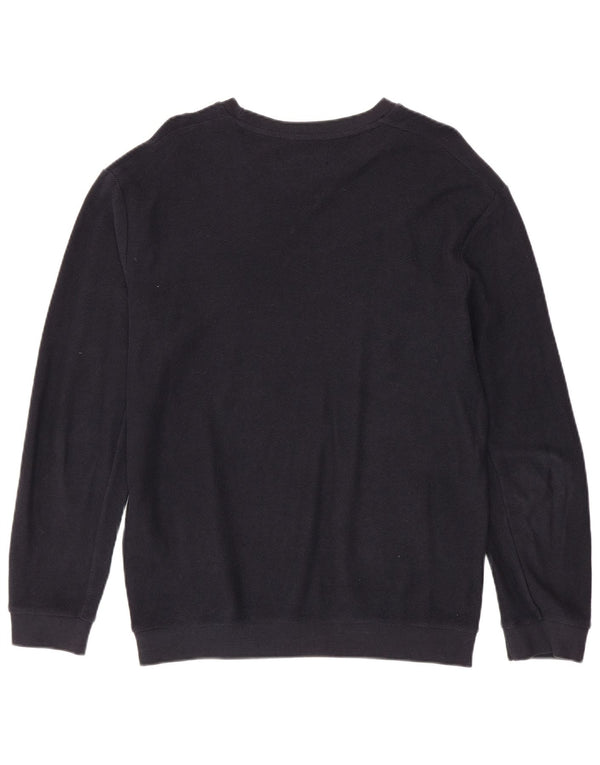 ZARA sweater med rund hals til mænd XL marineblå bomuld