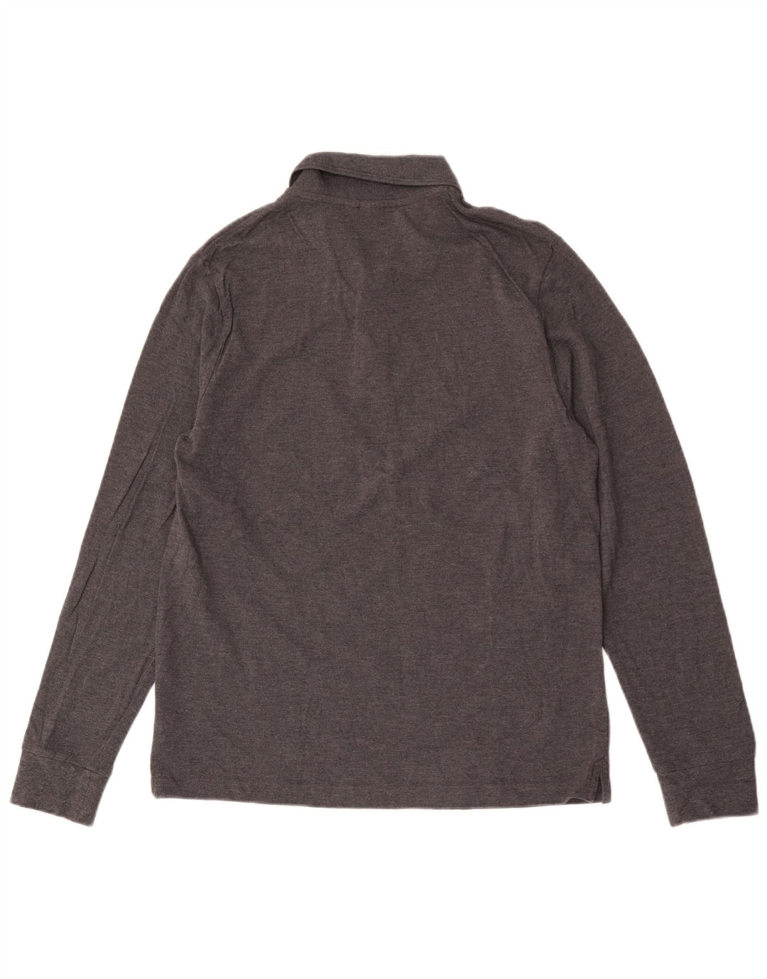 John Lewis Langærmet poloshirt til mænd mellemgrå bomuld