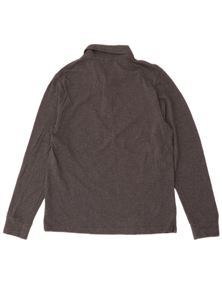John Lewis Langærmet poloshirt til mænd mellemgrå bomuld