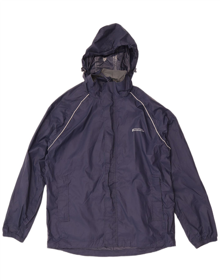 Mountain Warehouse Herre Regnjakke med hætte UK 38 Medium Navy Blue Nylon