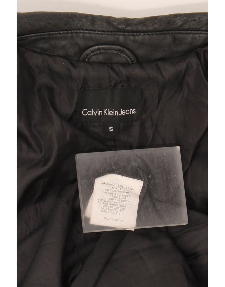 Calvin Klein Jeans Dame 1 Knap Blazer Jakke UK 10 Lille Sort