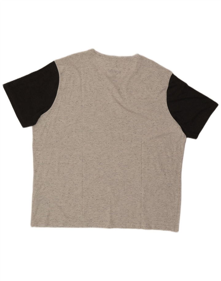 Angelo Litrico Herre grafisk T-shirt Top 3XL Grå Colourblock Bomuld