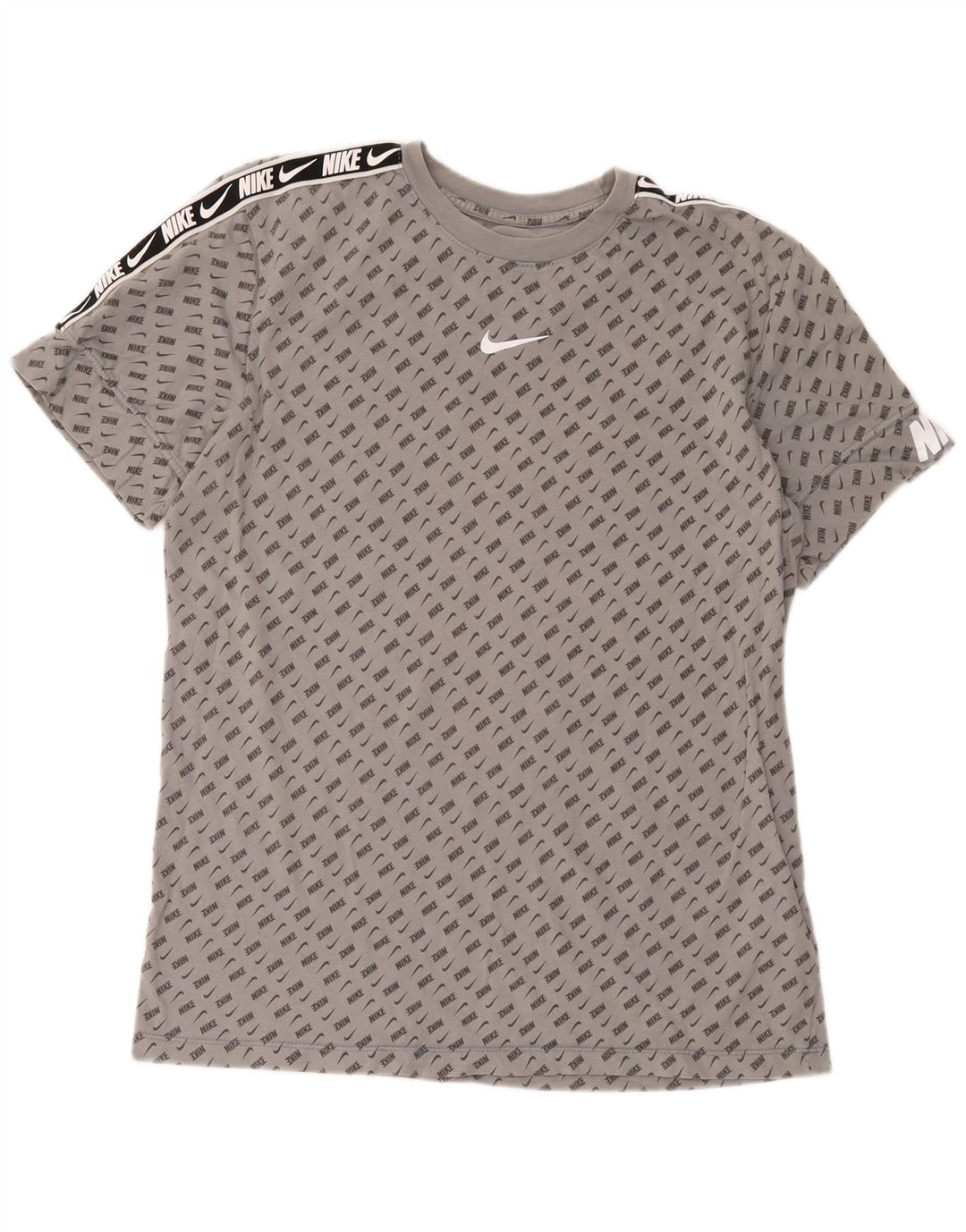 Nike grafisk T-shirt top mellemgrå plettet bomuld til mænd