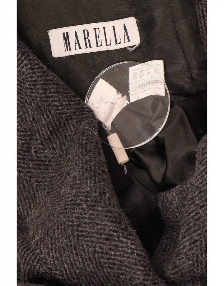 Marella oversize overfrakke til kvinder UK 10 Small Grey Sildebensuld