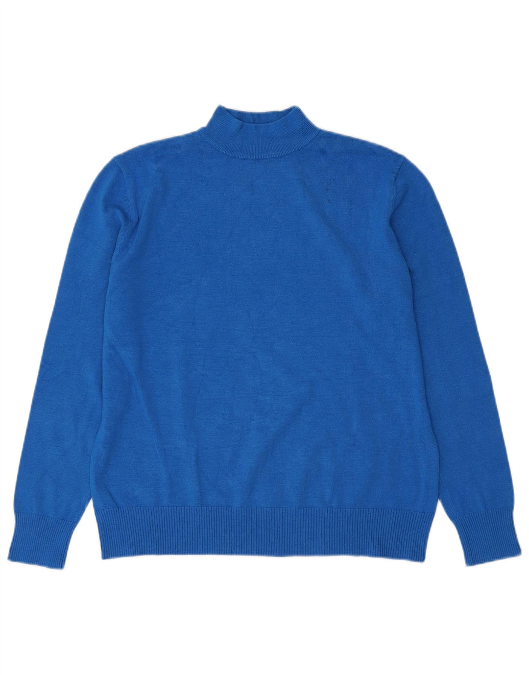 CASAMIA Dame Turtle Neck Jumper Sweater UK 16 Large Blue Viscose