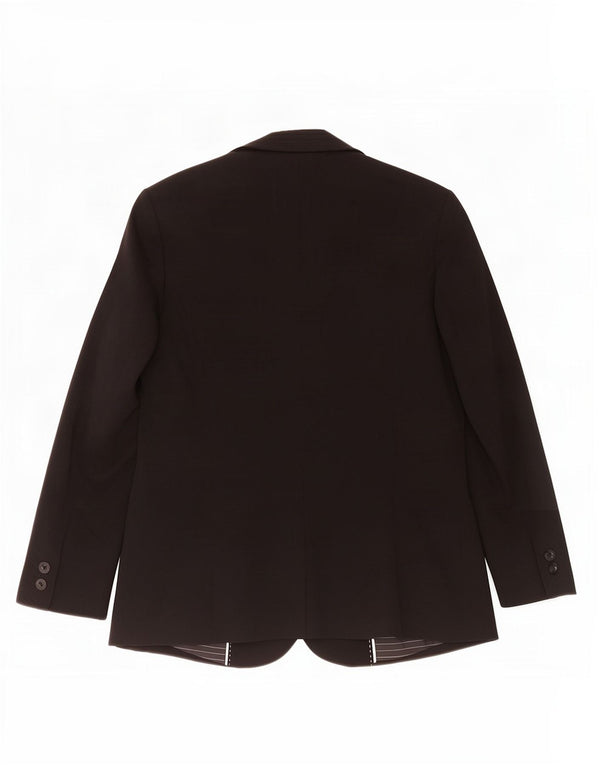 Marks & Spencer Dame 1 Knap Blazer Jakke UK 12 Medium Sort Polyester