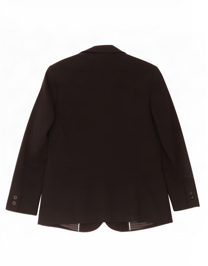 Marks & Spencer Dame 1 Knap Blazer Jakke UK 12 Medium Sort Polyester