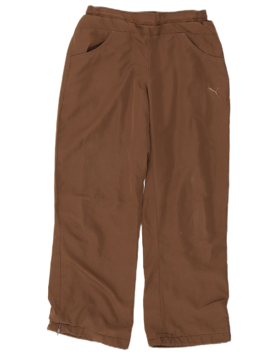 PUMA Girls Tracksuit Trousers 15-16 Years Brown Vintage Puma and Second-Hand Puma from Messina Hembry 