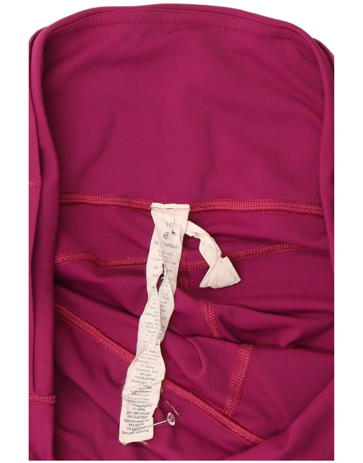 Lululemon Dame Grafiske Leggings UK 10 Small Pink Nylon