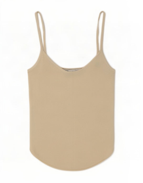 Zara Dame Cami Top UK 8 Small Off White
