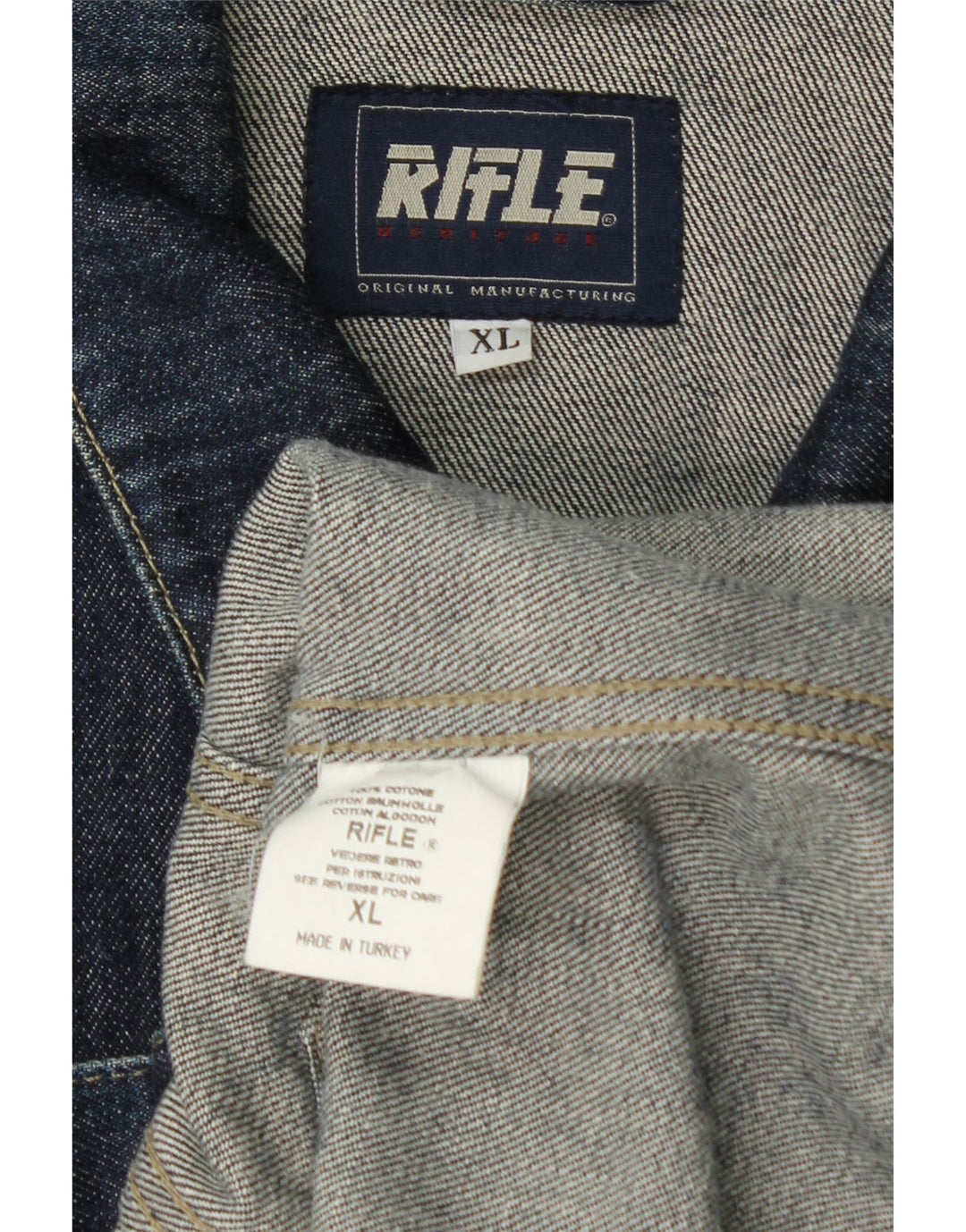 RIFLE Dame denimjakke UK 18 XL Marineblå Bomuld