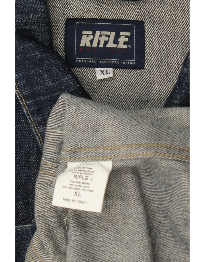 RIFLE Dame denimjakke UK 18 XL Marineblå Bomuld