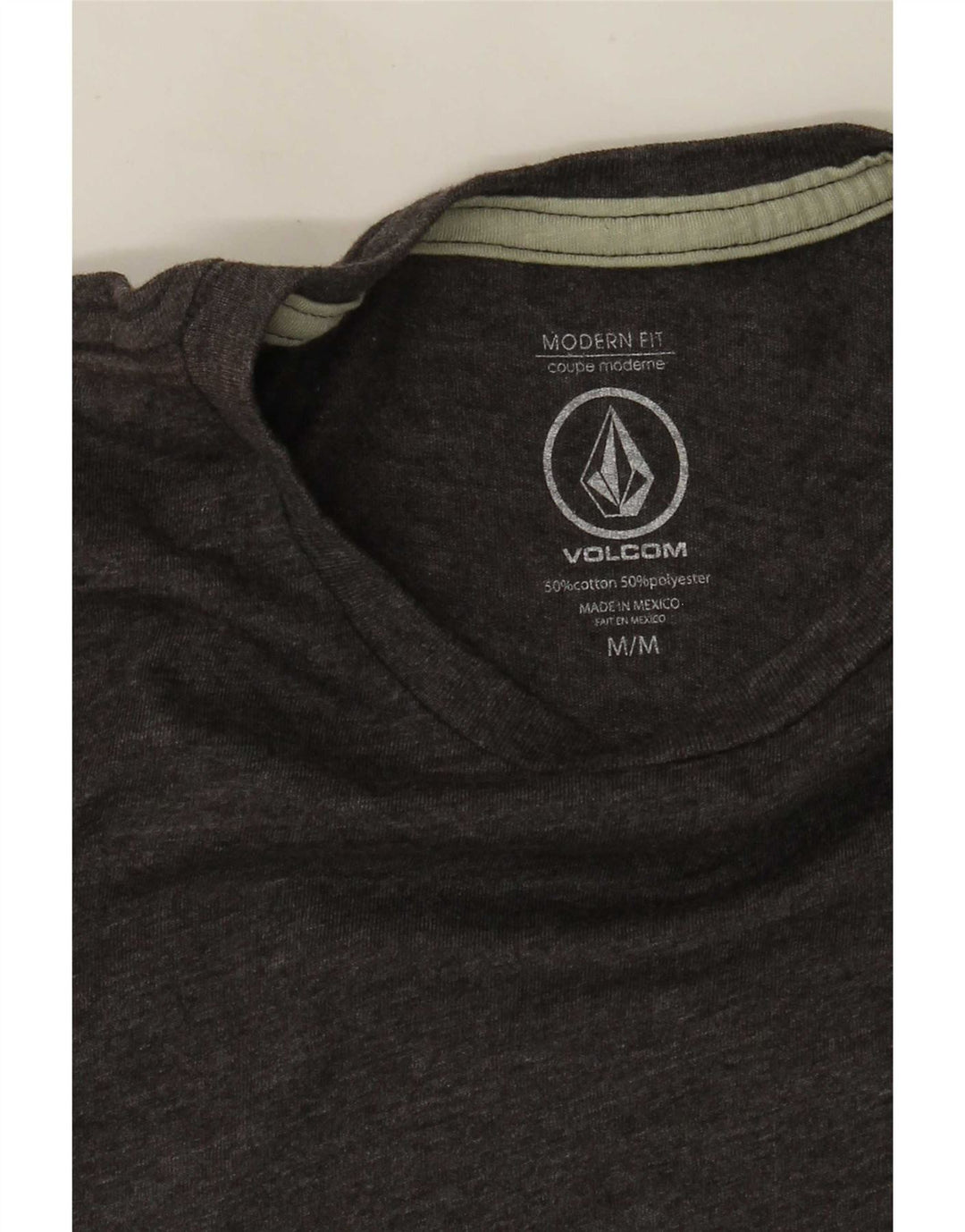 Volcom Herre Modern Fit Grafisk T-Shirt Top Medium Grå Bomuld