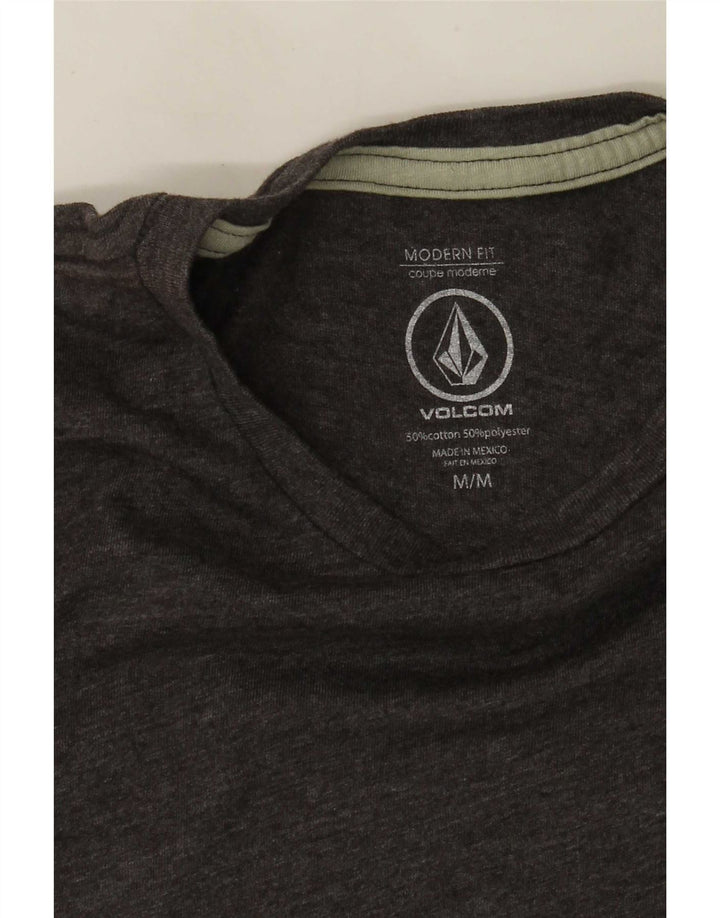 Volcom Herre Modern Fit Grafisk T-Shirt Top Medium Grå Bomuld