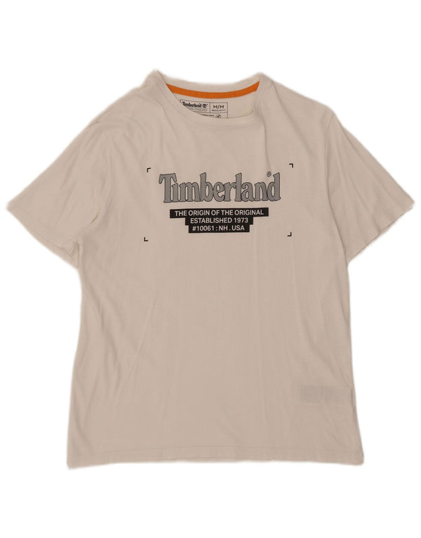 Timberland Herre grafisk T-shirt top mellem hvid bomuld