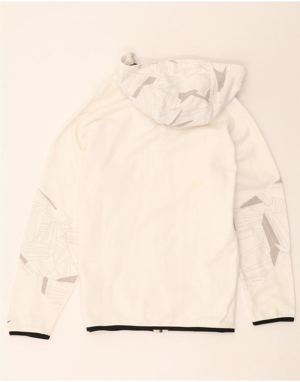 Nike Boys Air Graphic hættetrøje med lynlås 13-14 år XL Hvid Geometrisk