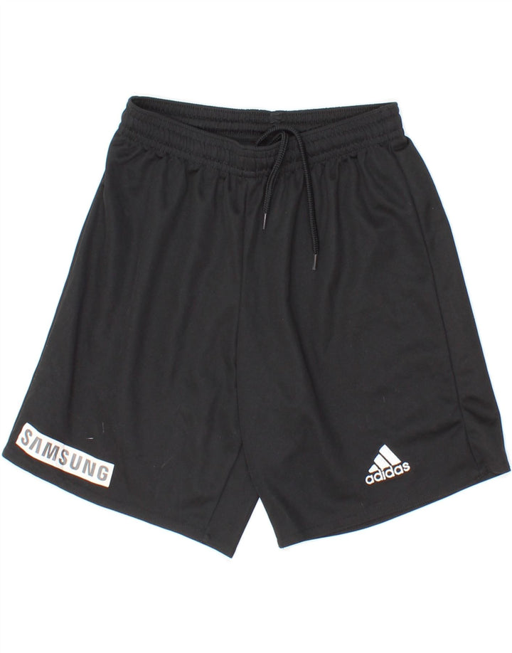 ADIDAS Boys Climalite Sport Shorts 9-10 Years Black Polyester Vintage Adidas and Second-Hand Adidas from Messina Hembry 