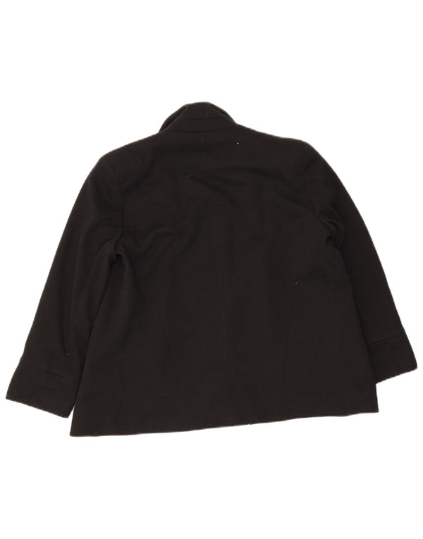 Topshop Womens Open Blazer Jacket UK 10 Small Black Polyester