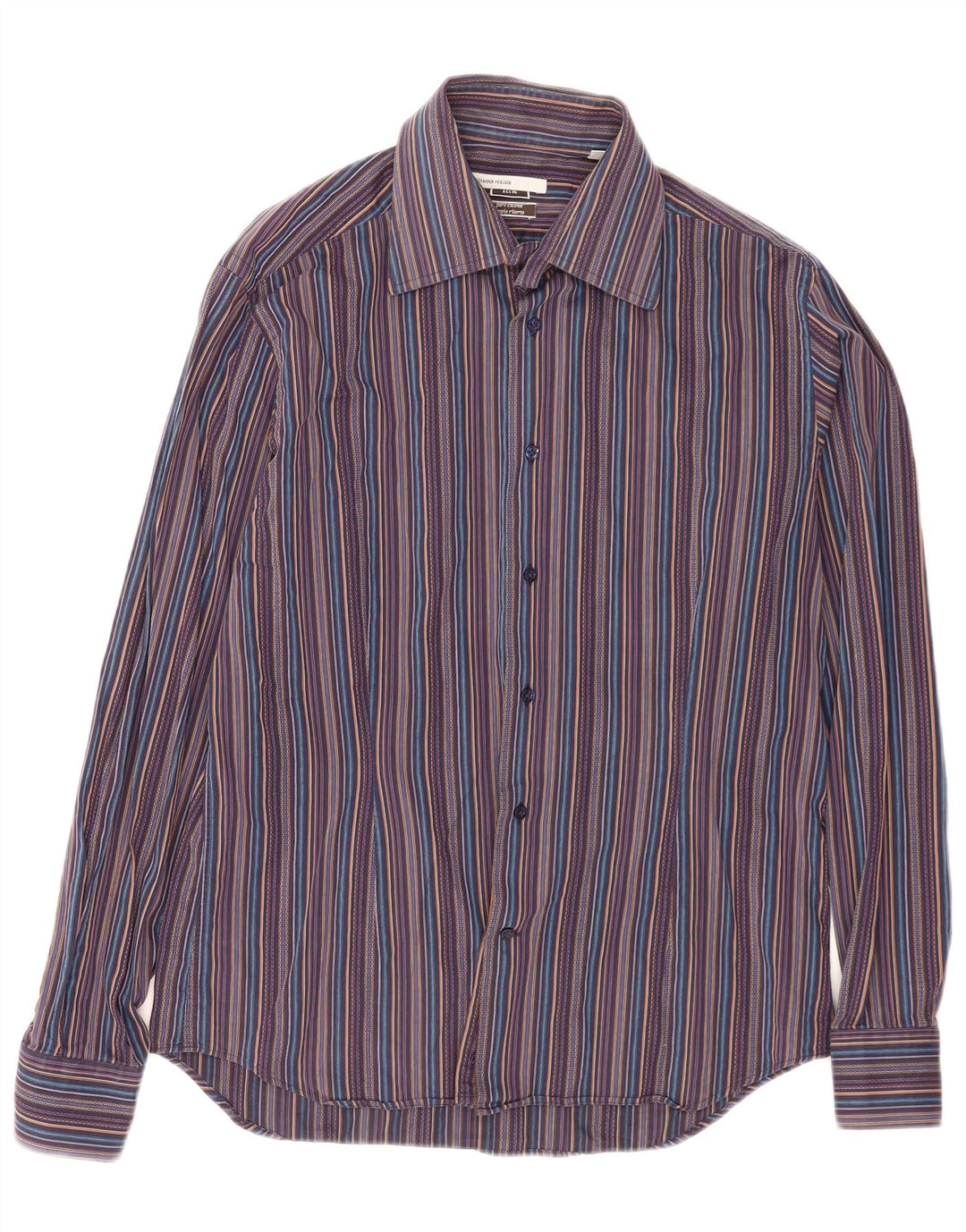 Alexander Mcqueen Herre Slim Skjorte Str. 41 16 Stor Flerfarvet Stribet