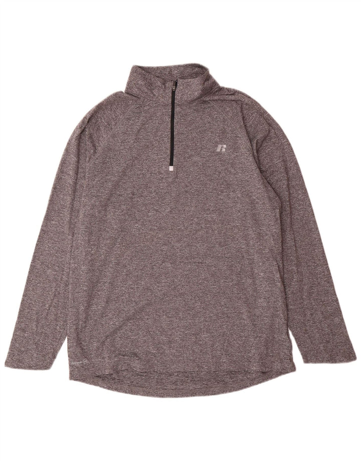 RUSSELL ATHLETIC Herre Dri-Power Pullover træningsdragt Top UK 42/44 Large Grey