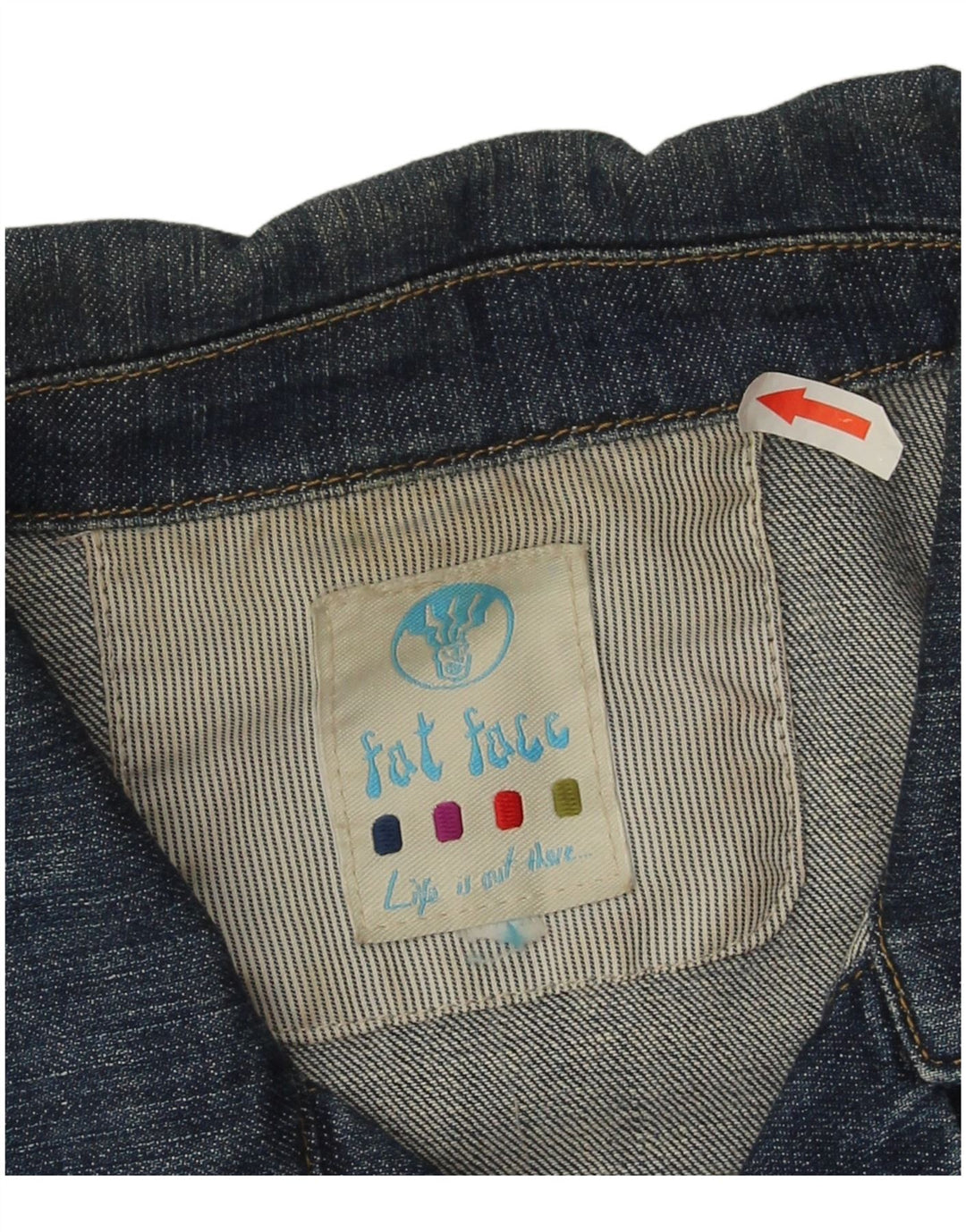 Fat Face Dame denimjakke UK 16 Large Blue Cotton