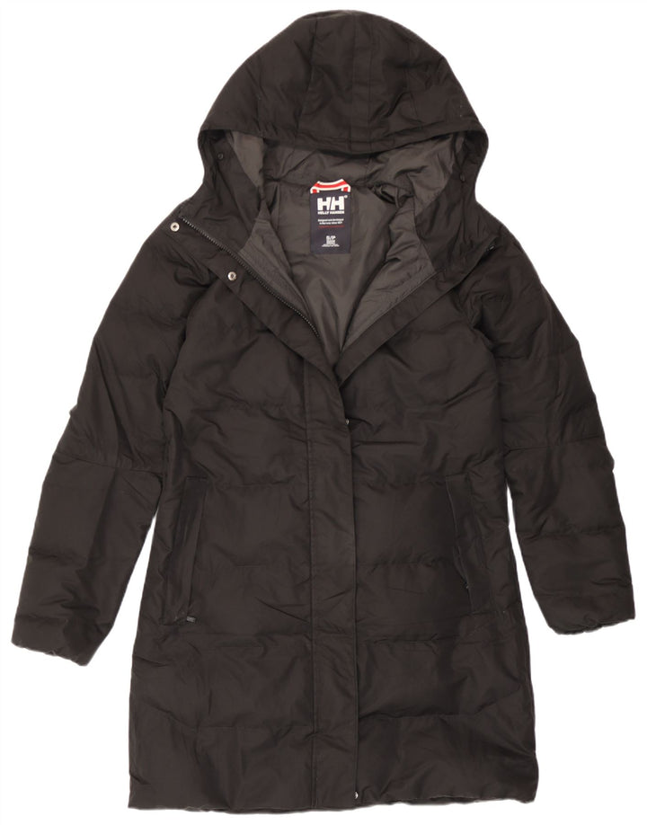 Helly Hansen Dame Hætte Polstret Frakke UK 10 Small Black Polyester
