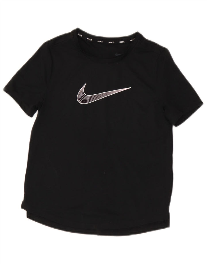 Nike Boys Dri Fit Grafisk T-Shirt Top 8-9 år Lille sort polyester