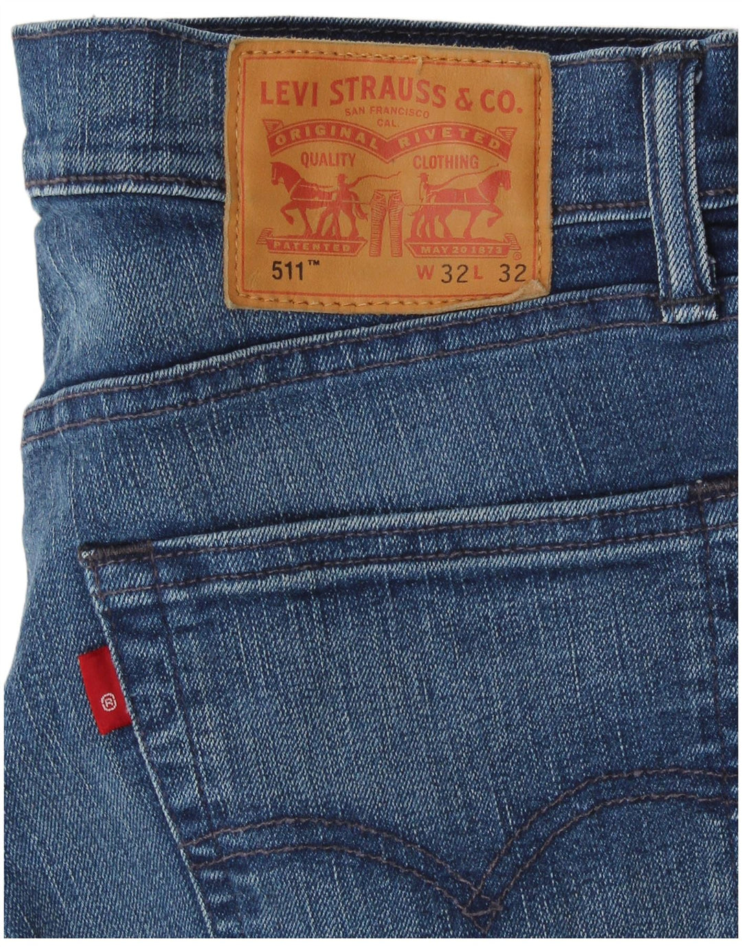 LEVI'S Womens 511 denimshorts W32 Large Blue Bomuld