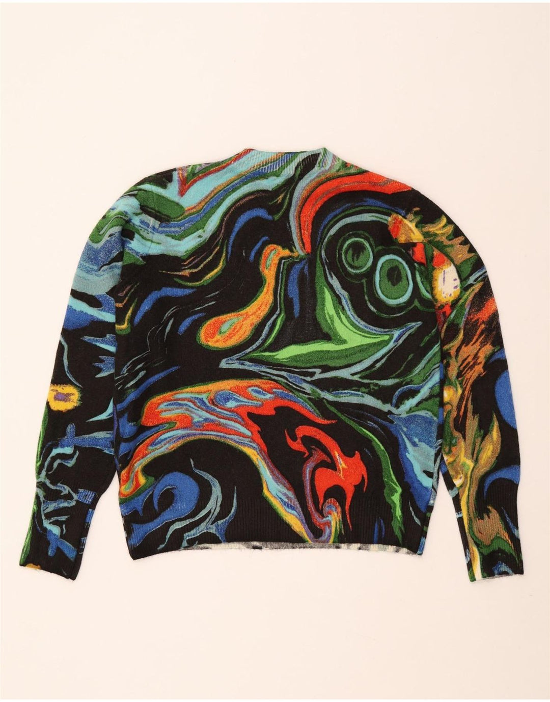 DESIGUAL Dame Turtle Neck Sweater UK 18 XL Flerfarvet