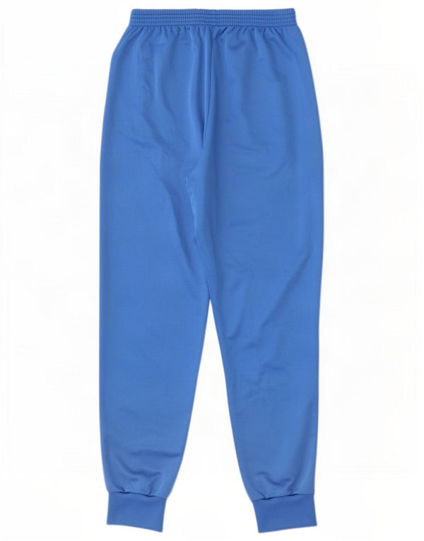 Vintage herre grafisk træningsdragt bukser jogger store blå polyester