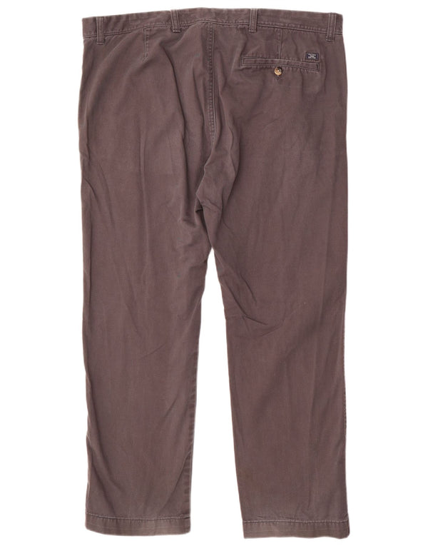 Marks & Spencer Straight Chino-bukser til mænd W40 L29 Grå bomuld