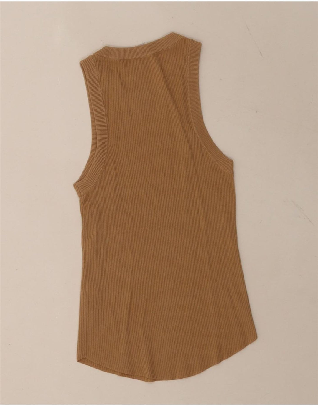 Zara Damevest Top UK 12 Medium Brun Polyester
