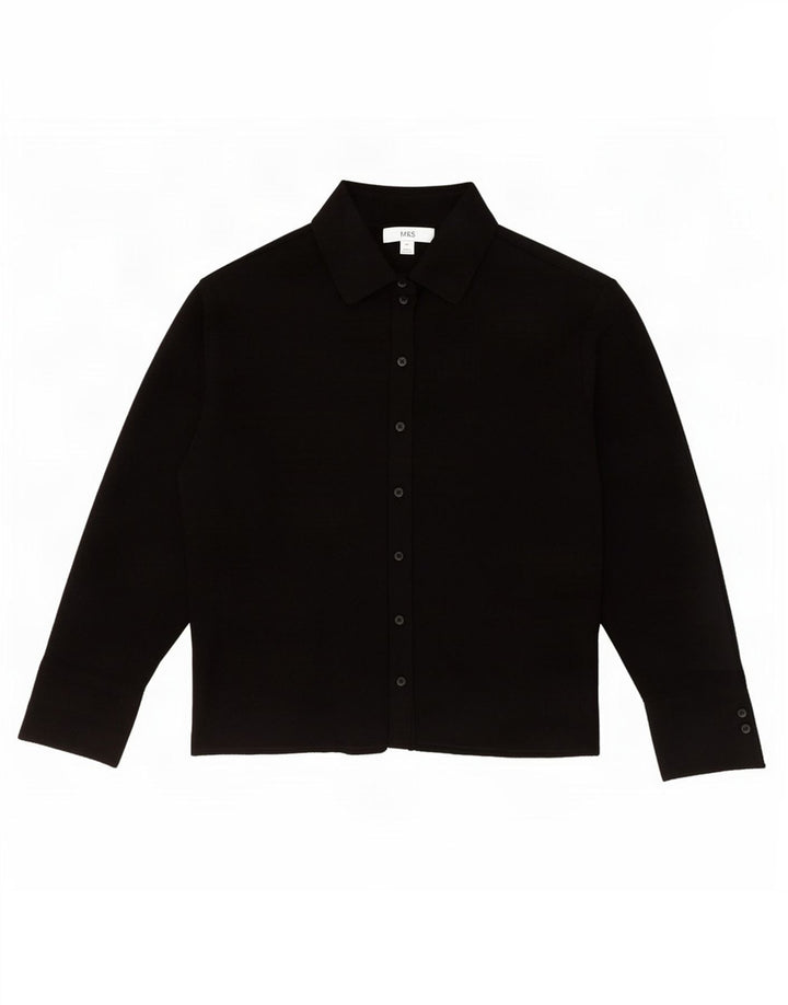 Marks & Spencer Dame Cardigan Sweater UK 16 Large Black Viscose