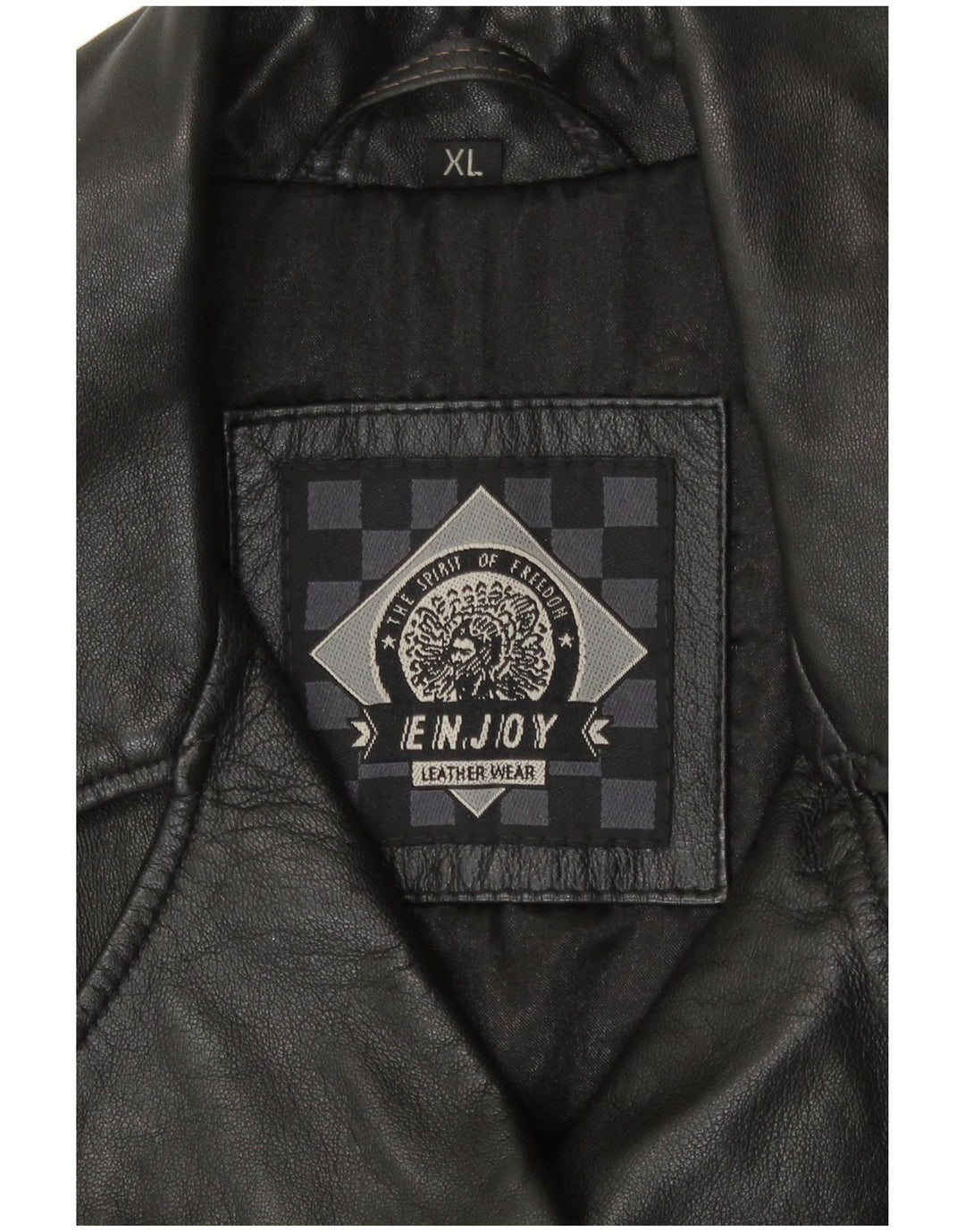 ENJOY Dame læderjakke UK 18 XL Sort