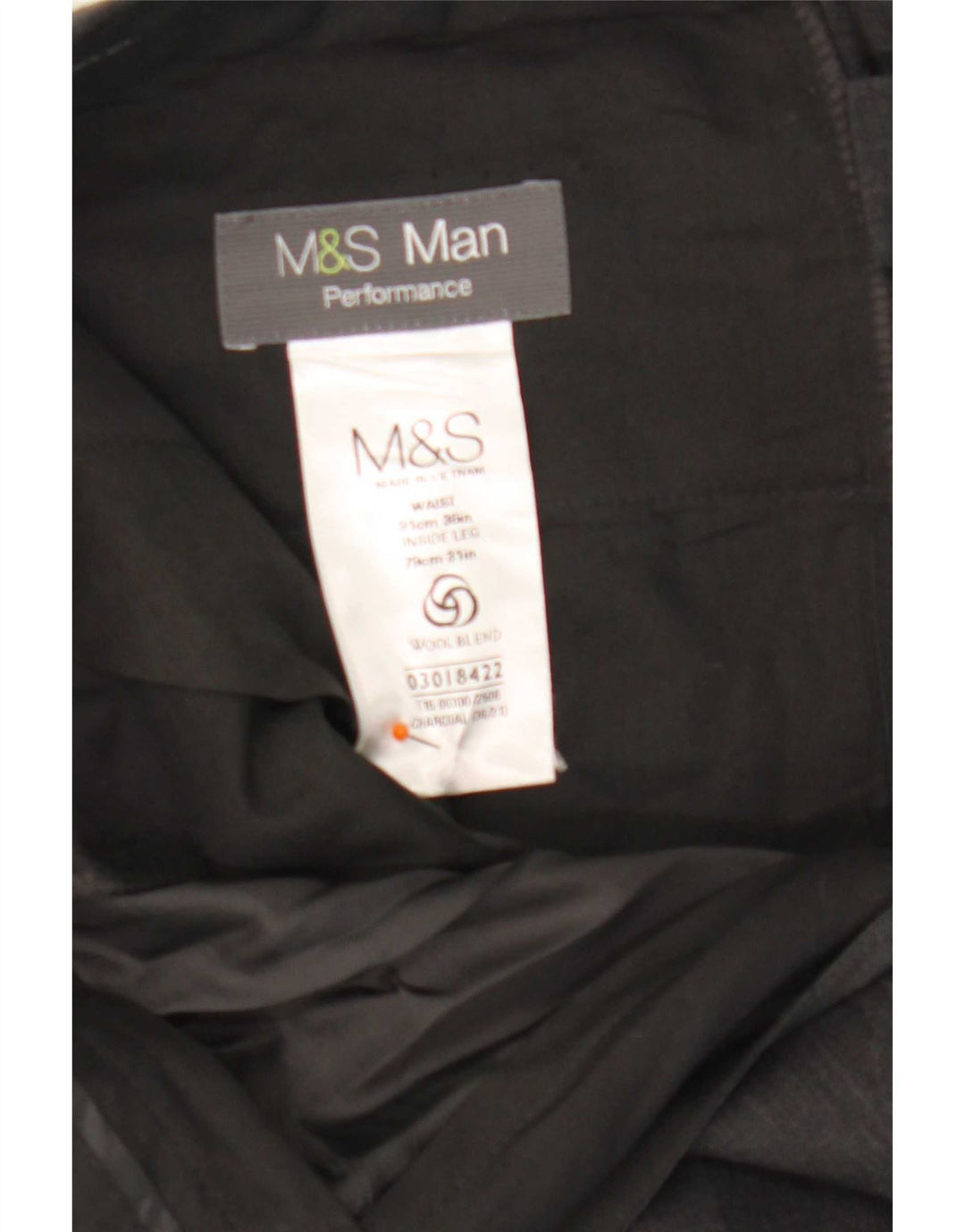 Marks & Spencer Straight Suit Bukser til mænd W36 L31 Grå polyester