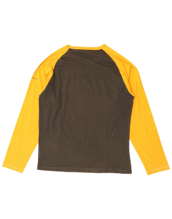 Champion Mens Graphic Top Long Sleeve XL Khaki Colourblock