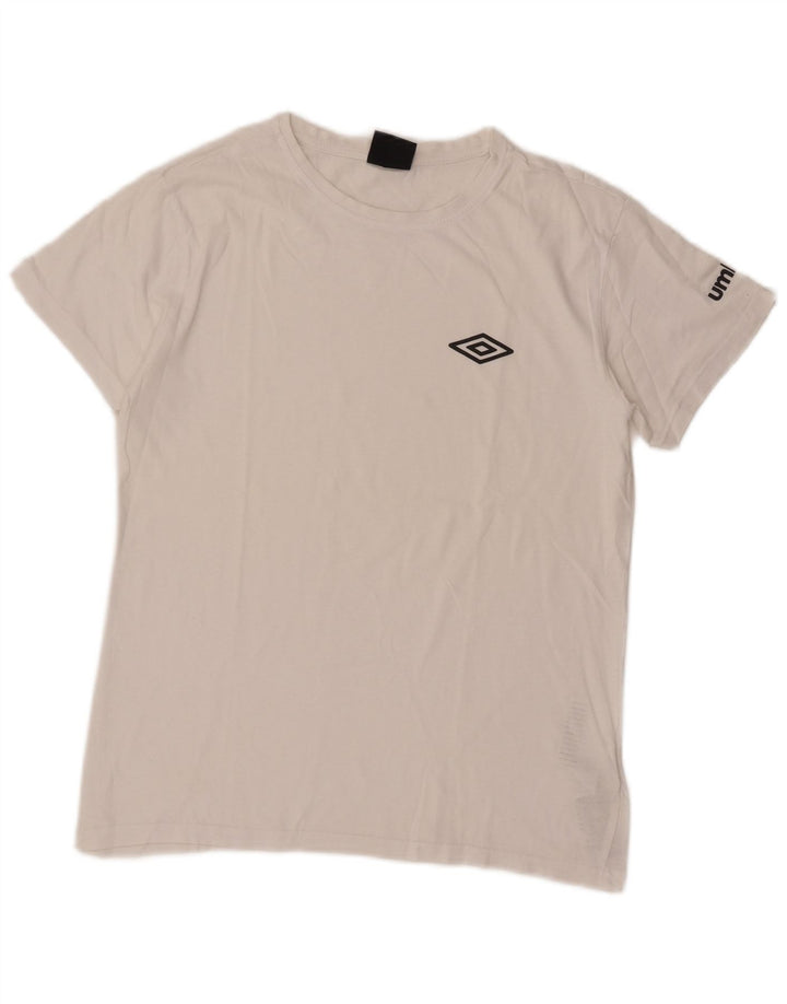 Umbro Herre T-Shirt Top Medium Hvid Bomuld