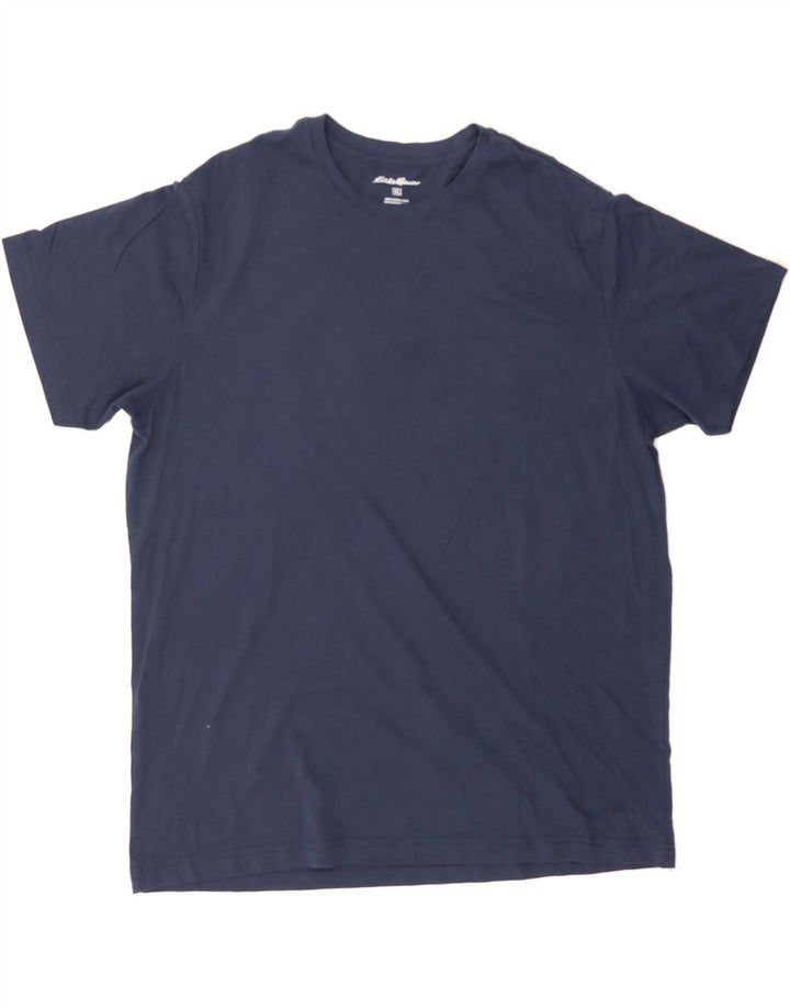 EDDIE BAUER Mens T-Shirt Top XL Navy Blue Polyester Vintage Eddie Bauer and Second-Hand Eddie Bauer from Messina Hembry 