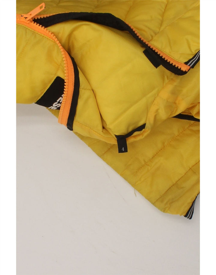 DIESEL Boys Hooded Padded Jacket 3-4 Years Yellow Polyester | Vintage Diesel | Thrift | Second-Hand Diesel | Used Clothing | Messina Hembry 