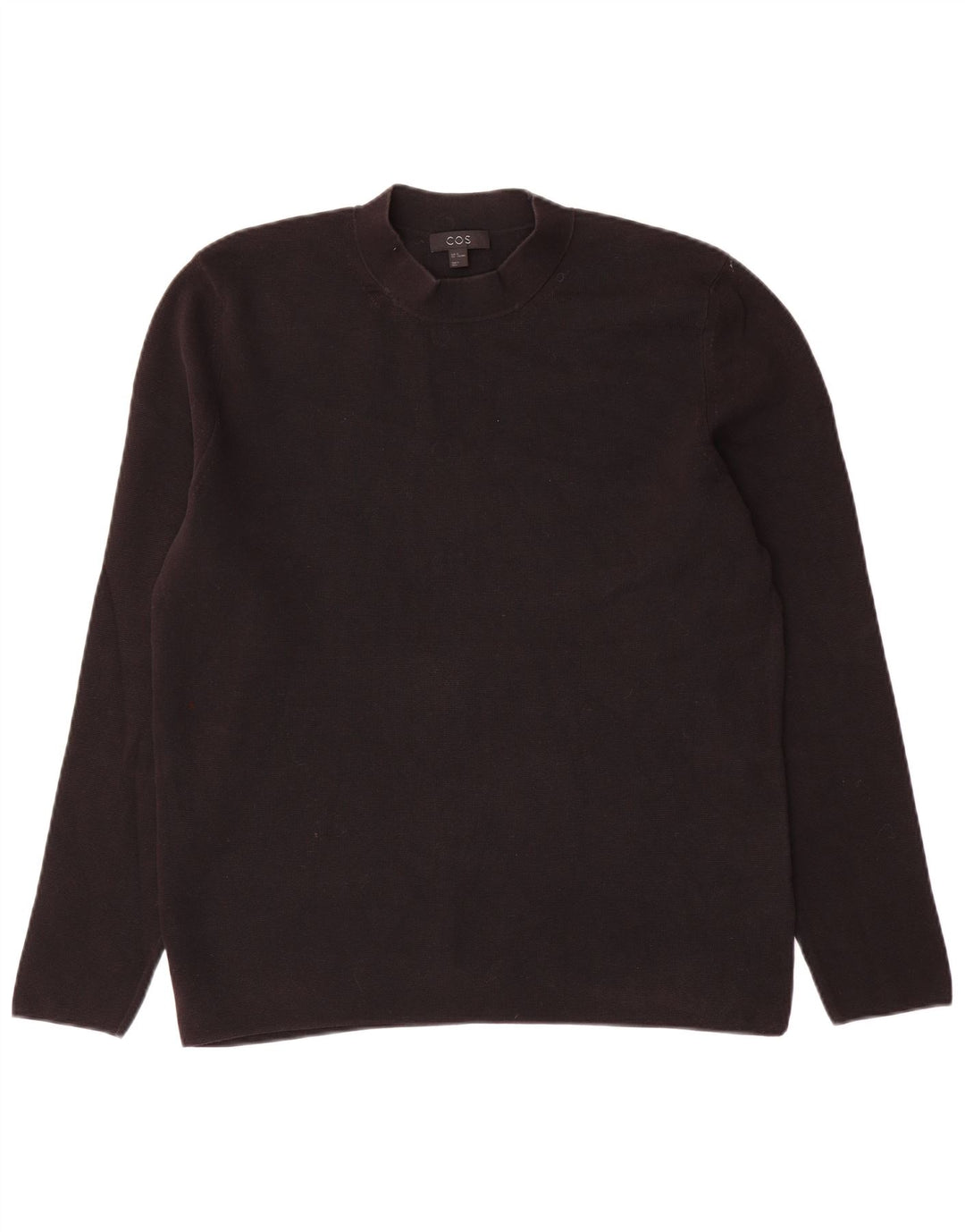 Cos Dame Turtle Neck Sweater UK 14 Medium Sort Bomuld