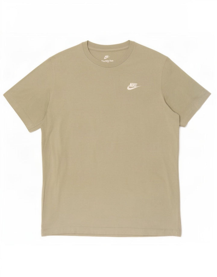 Nike T-shirt top mellem grøn bomuld til mænd
