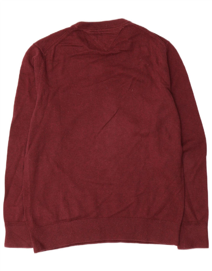 Tommy Hilfiger Herre Crew Neck sweater Medium Maroon Bomuld