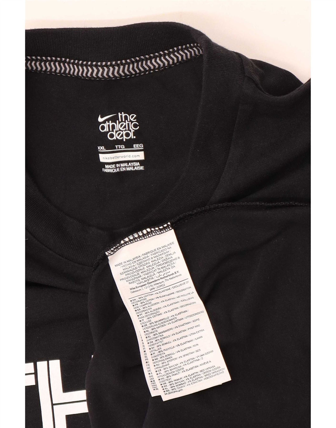 Nike Herre Grafisk Vest Top 2XL Sort Bomuld