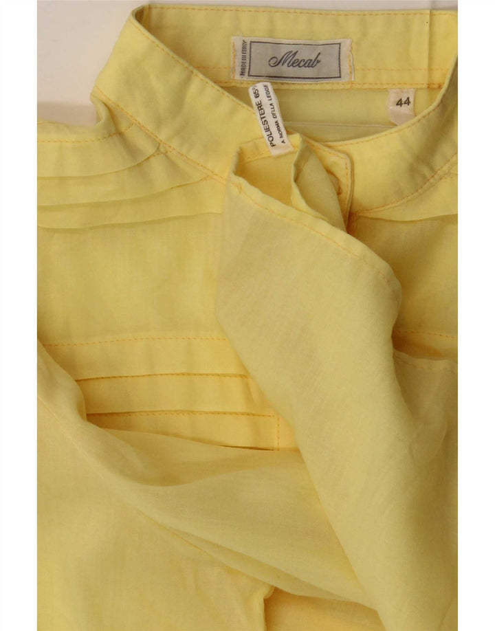 Vintage damebluse Top IT 44 Medium Gul Polyester